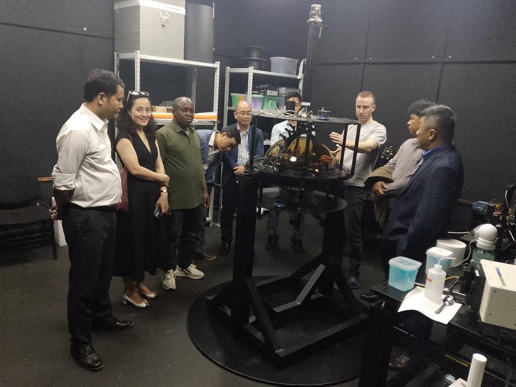 UAAE team in a Russian nuclear and particle physics research lab